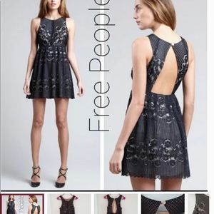 Free People “ Rocco” black lace dress
